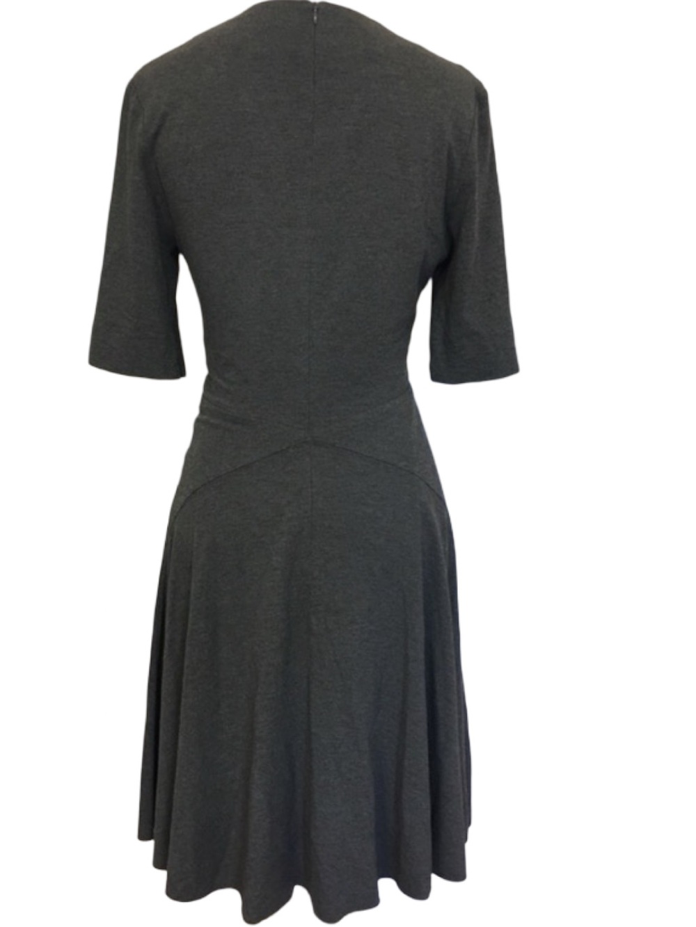 M.M Lafleur The Jenny Dress 2.0 Twist Front Jersey Dress NWT Charcoal Gray - Picture 3 of 7